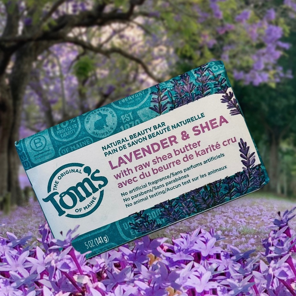 Lavender & Shea Beauty Bar Tom's Of Maine Bar Soap 5 Oz Each - Picture 2 of 10